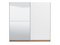 artisan oak, white high gloss foil, glass