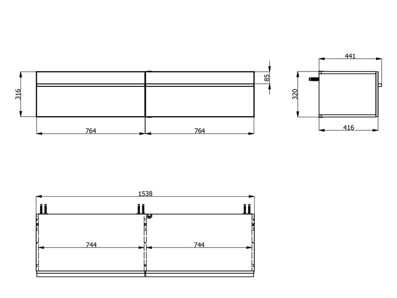 Forma Ideale: TV shelf ARLES TV 154